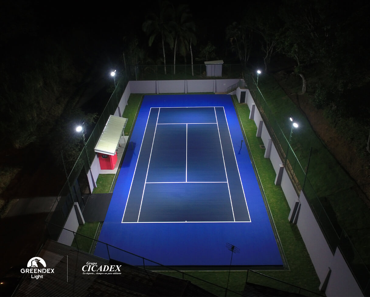 Proyecto ILUMINACION cancha de Tenis Turrucares CICADEX GREENDEX 5