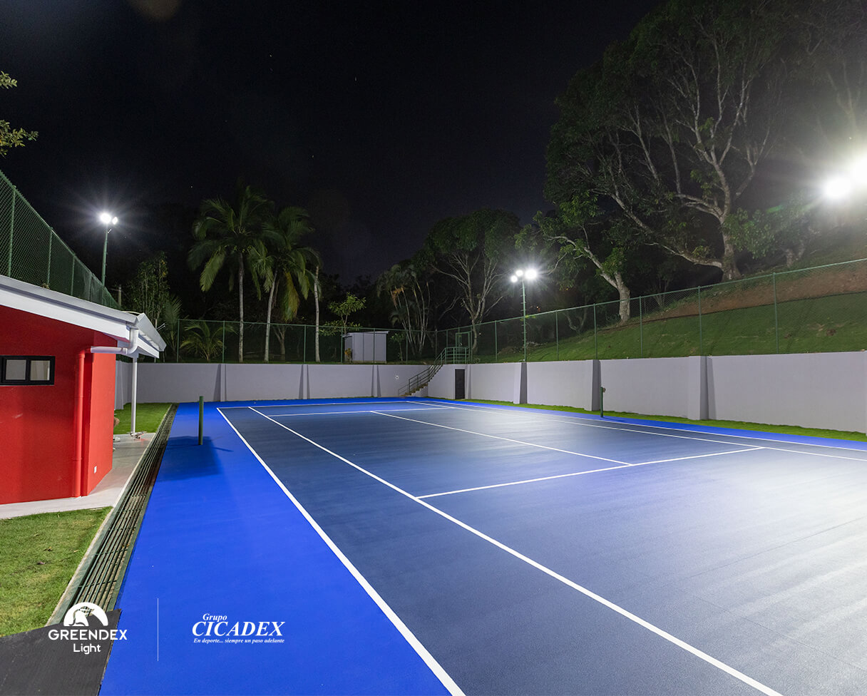 Proyecto ILUMINACION cancha de Tenis Turrucares CICADEX GREENDEX 7