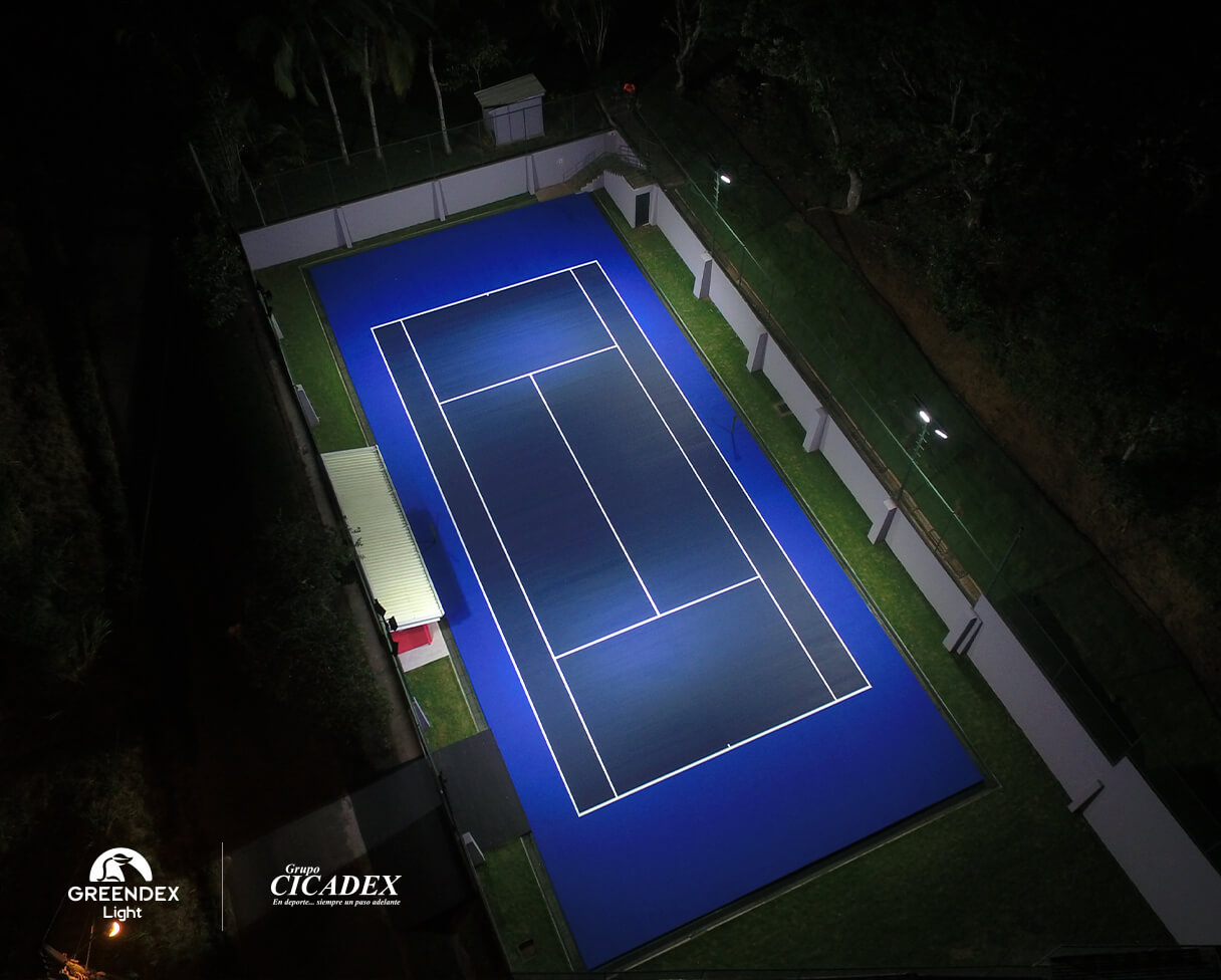 Proyecto ILUMINACION cancha de Tenis Turrucares CICADEX GREENDEX